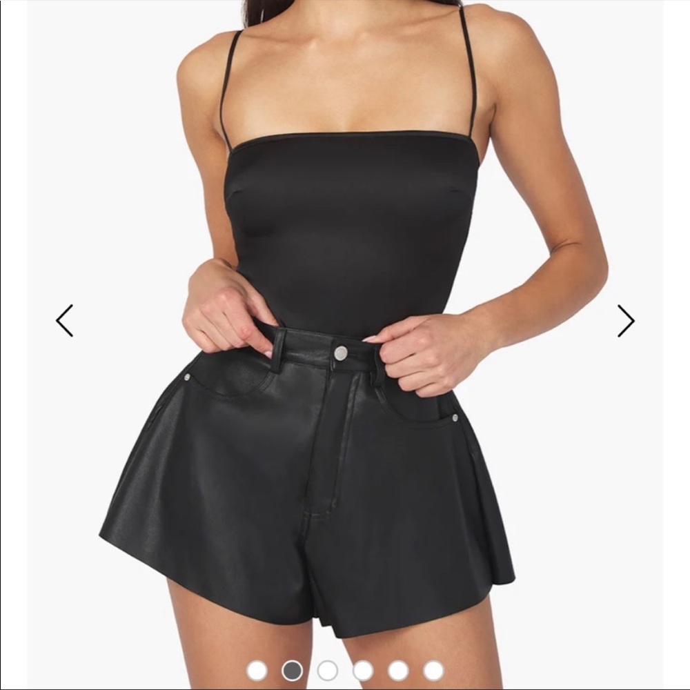 We wore what leather flat shorts NWT